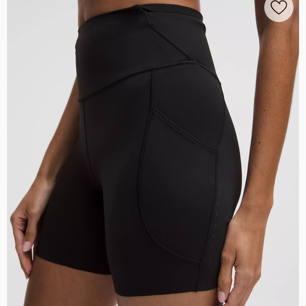 Lululemon Black High-Waisted Shorts SZ:4 - Picture 3 of 10
